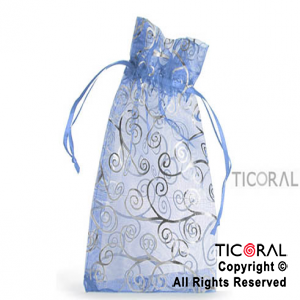 BOLSA ORGANZA CELESTE 13X20 ARABESCO HS3967-3 x 1